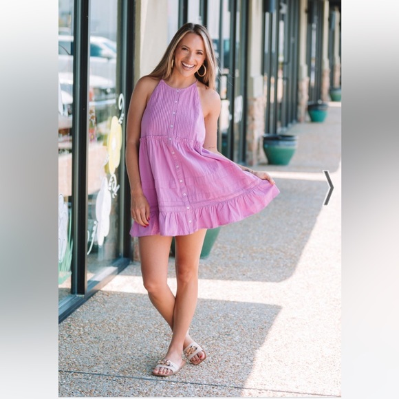 Free People Dresses & Skirts - Free People - Desert Days Mini Dress - Dramatic Orchid Size M NEW